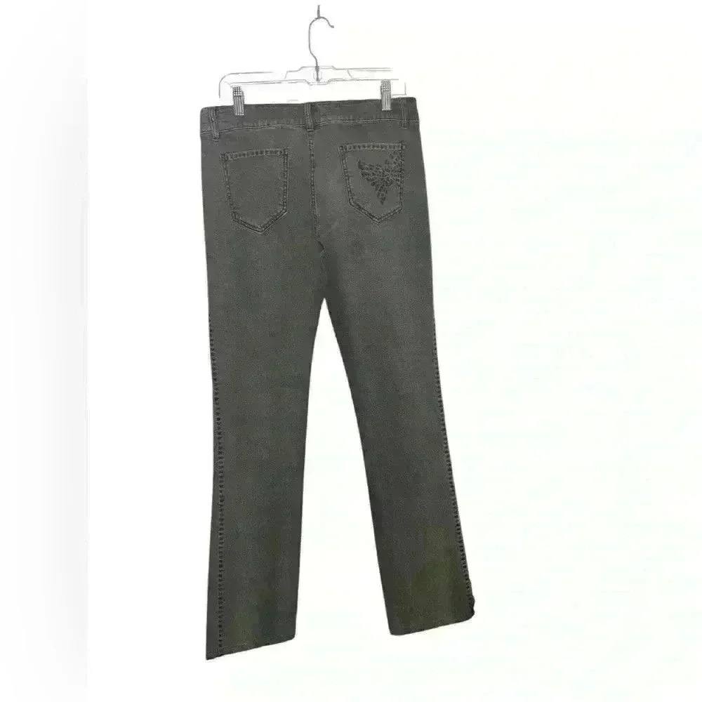 Stella McCartney Vintage Gray Butterfly Pocket Jeans Size 42 EU / US 6 - Picture 3 of 6